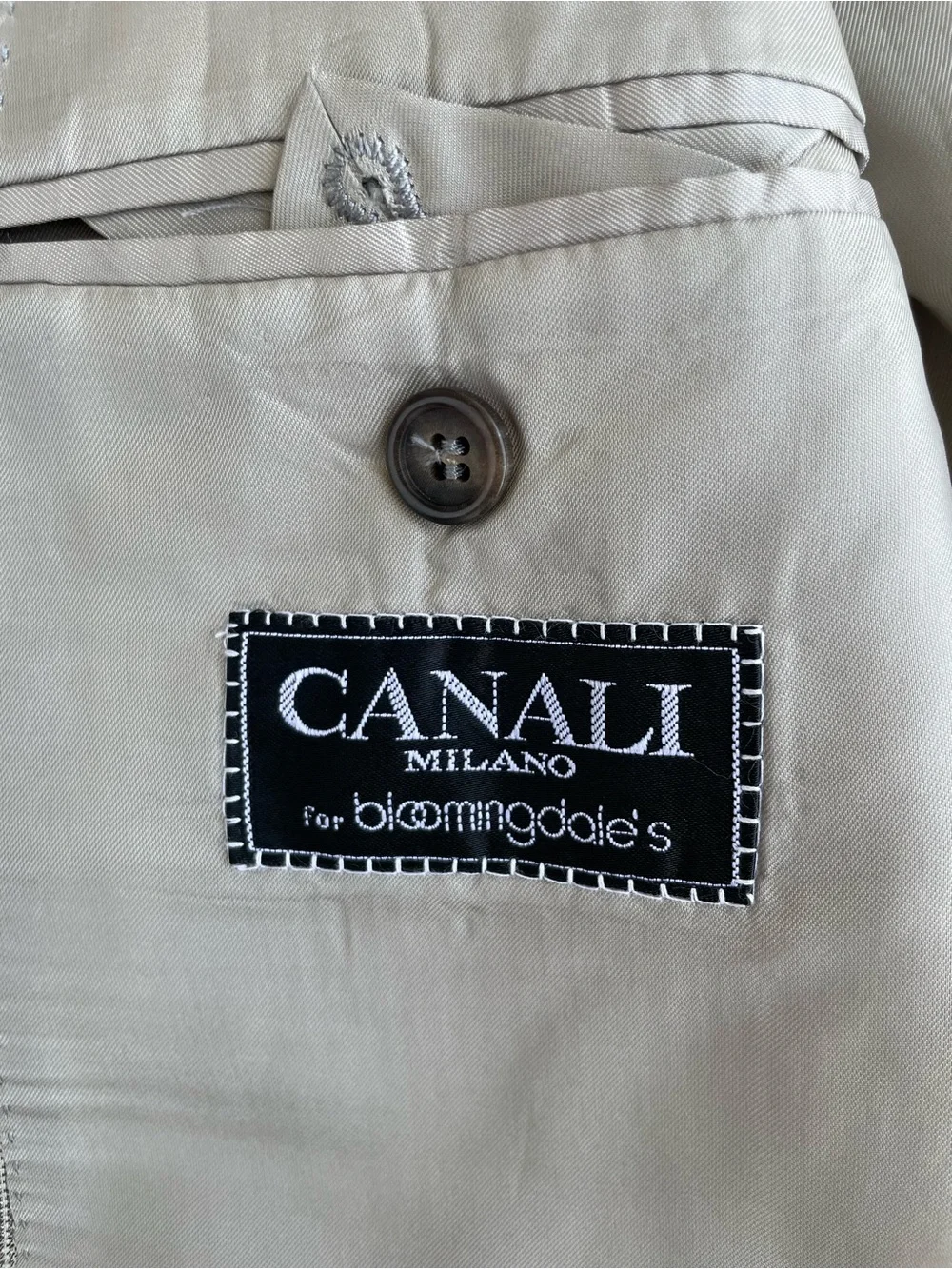 Canali Light Gray Double-Breasted Blazer size 50R Wool